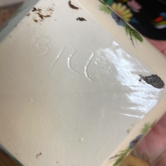 Vintage Lidded Apothecary Vanity Jar Signed by Artist - Picture 4 of 4